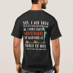 Ja, ich bin Tall Funny Tall Person Joke T-Shirt