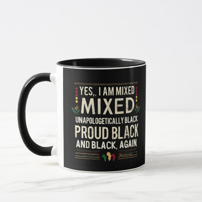 Ja, ich bin unentschuldbar gemischter Schwarzer Ge Tasse (Links)