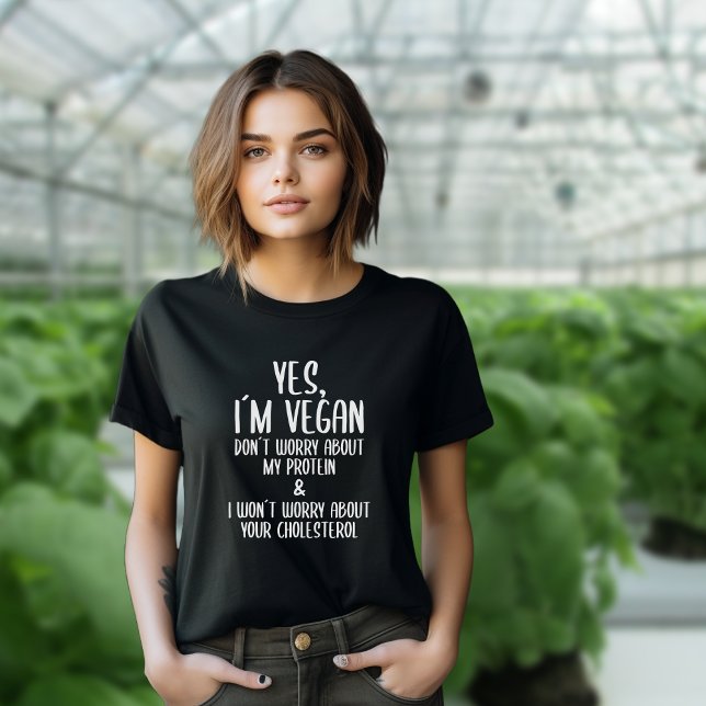 Ja, ich bin Vegan, witzig Veganismus Weißes Zitat T-Shirt (Von Creator hochgeladen)