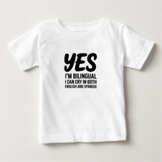 JA ICH BIN ZWEISPRACHIG Baby-Body Spanisch/Englisc Baby T-shirt