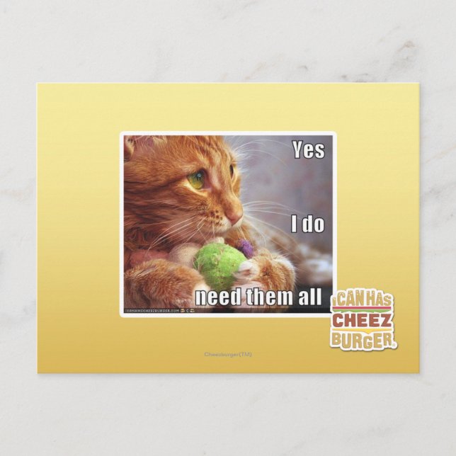 Ja, ich brauche sie alle postkarte (Vorderseite)