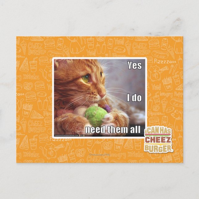 Ja, ich brauche sie alle postkarte (Vorderseite)