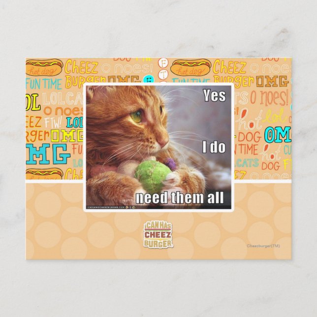 Ja, ich brauche sie alle postkarte (Vorderseite)