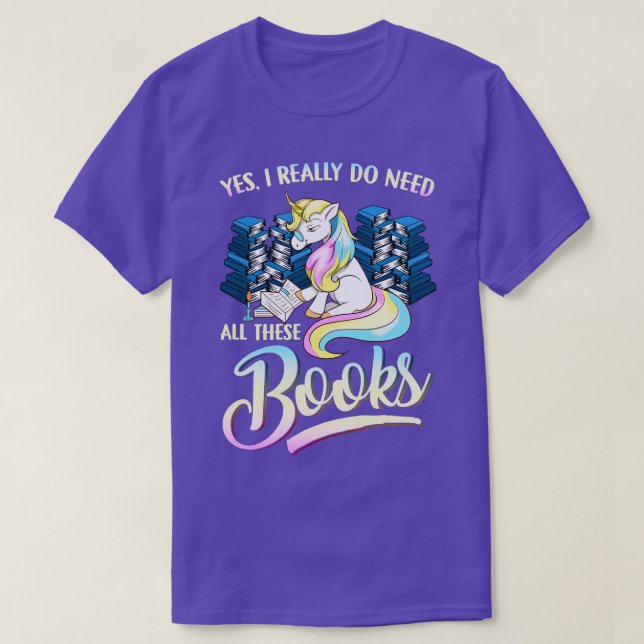 Ja, ich brauche wirklich all diese Bücher T-Shirt (Design vorne)