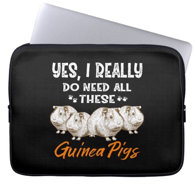 Ja, ich brauche wirklich all diese Guinea Schweine Laptopschutzhülle (Vorderseite)