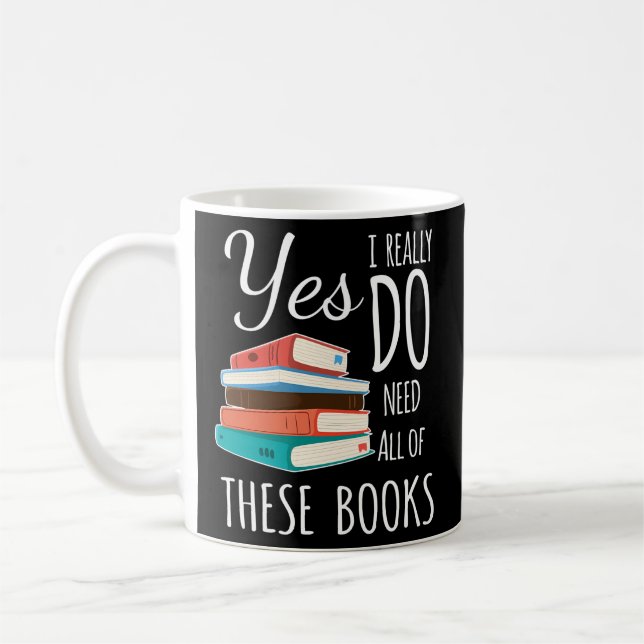 Ja, ich brauche wirklich alle diese Bücher, die ic Kaffeetasse (Links)