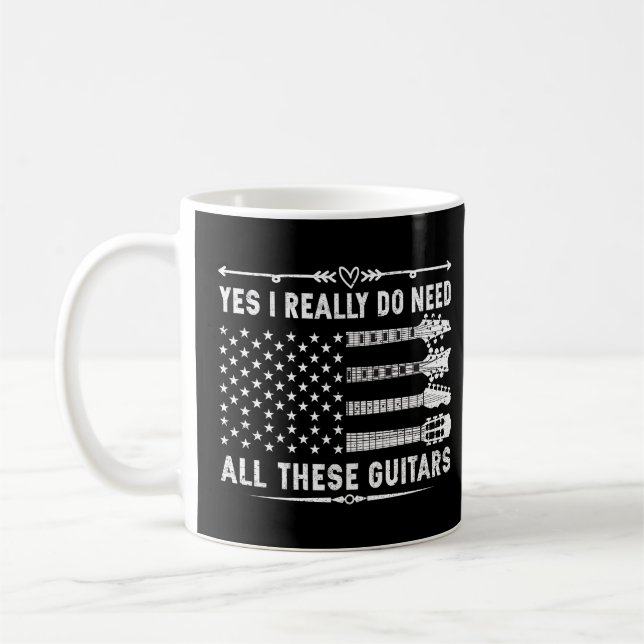 Ja, ich brauche wirklich alle diese Gitarren T - S Kaffeetasse (Links)