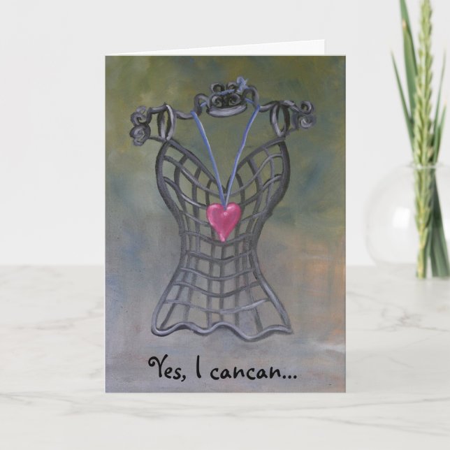 "Ja ich Cancan " Feiertagskarte (Vorderseite)