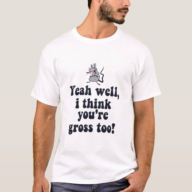 Ja, ich denke, du bist auch krank! Rat Meme T-Shirt (Vorderseite)