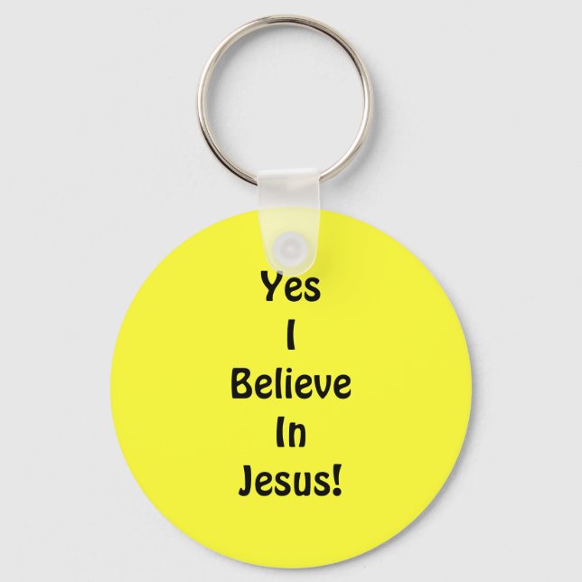 Ja, ich glaube an Jesus! Schlüsselanhänger (Vorderseite)