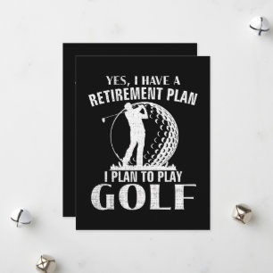 Ja, ich habe einen Rentenplan Golf Lustiger Golfer Feiertagskarte
