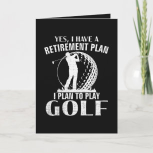Ja, ich habe einen Rentenplan Golf Lustiger Golfer Feiertagskarte