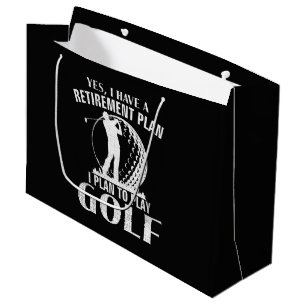 Ja, ich habe einen Rentenplan Golf Lustiger Golfer Große Geschenktüte