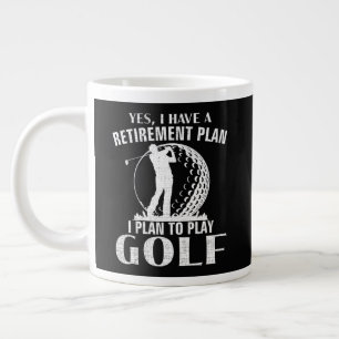 Ja, ich habe einen Rentenplan Golf Lustiger Golfer Jumbo-Tasse
