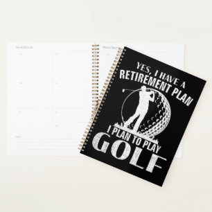 Ja, ich habe einen Rentenplan Golf Lustiger Golfer Planer