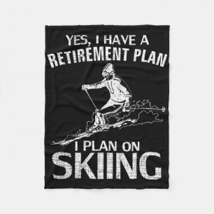 Ja, ich habe einen Rentenplan Skifahren Lustiger S Fleecedecke
