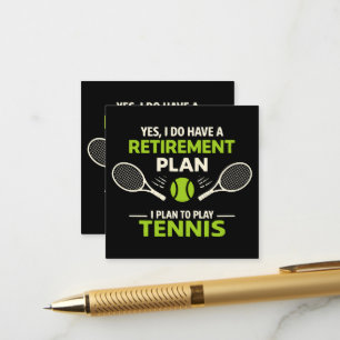 Ja, ich habe einen Rentenplan Tennis Begleitkarte