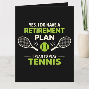 Ja, ich habe einen Rentenplan Tennis Dankeskarte
