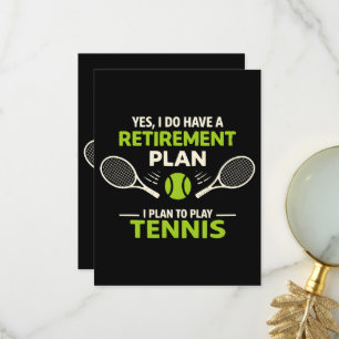 Ja, ich habe einen Rentenplan Tennis Dankeskarte
