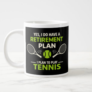 Ja, ich habe einen Rentenplan Tennis Jumbo-Tasse