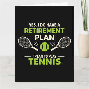 Ja, ich habe einen Rentenplan Tennis Karte