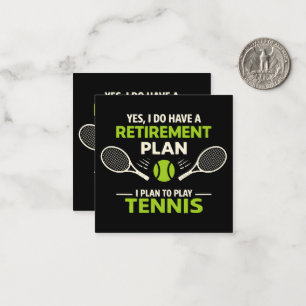 Ja, ich habe einen Rentenplan Tennis Mitteilungskarte