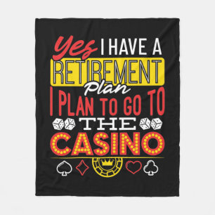 Ja, ich habe einen Rentplan Casino Funny Gambler Fleecedecke