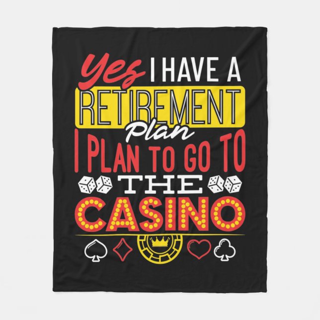 Ja, ich habe einen Rentplan Casino Funny Gambler Fleecedecke (Vorderseite)