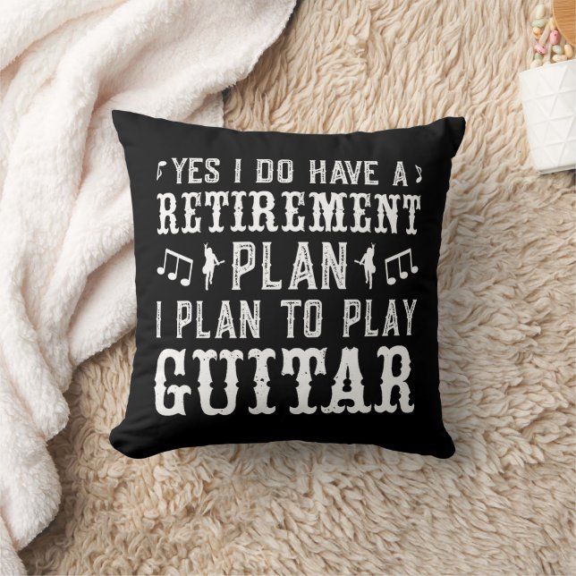 Ja, ich habe einen Ruhestandsplan Funny Guitar Lov Kissen (Decke)