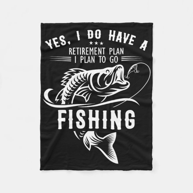 Ja, ich habe einen Ruhestandsplan für den Fischfan Fleecedecke (Vorderseite)