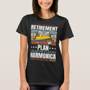 Ja, ich habe einen Ruhestandsplan Harmonica Musike T-Shirt