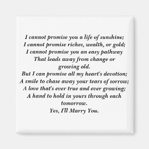 Ja, ich heirate dich magnet