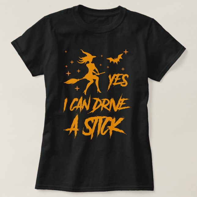 Ja, ich kann ein heißes Halloween fahren T-Shirt (Design vorne)