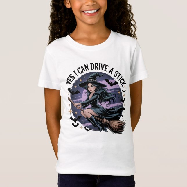 Ja, ich kann ein Hexenkloster-Halloween fahren T-Shirt (Vorderseite)