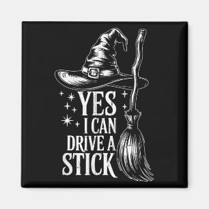Ja, ich kann eine Stick Funny Halloween Soky Hexe Magnet