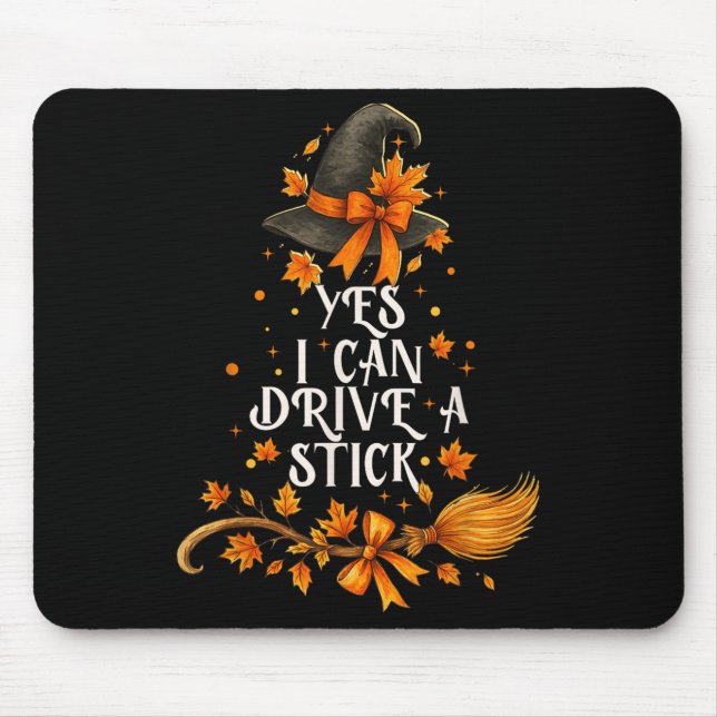 Ja, ich kann eine Stick Funny Halloween Soky Hexe  Mousepad (Vorne)