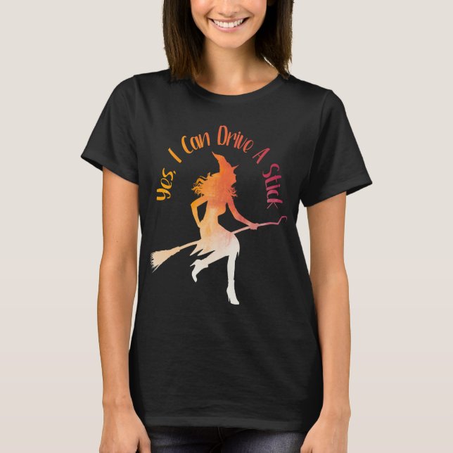 Ja, ich kann eine Stick Women's Halloween Farbe O  T-Shirt (Vorderseite)