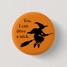 Ja, ich kann eine Zeckenfliegerei fahren Silhouett Button