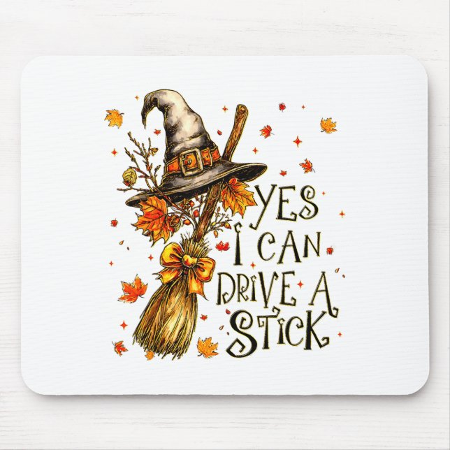 Ja, ich kann einen Schaltwagen fahren Herbst Hallo Mousepad (Vorne)