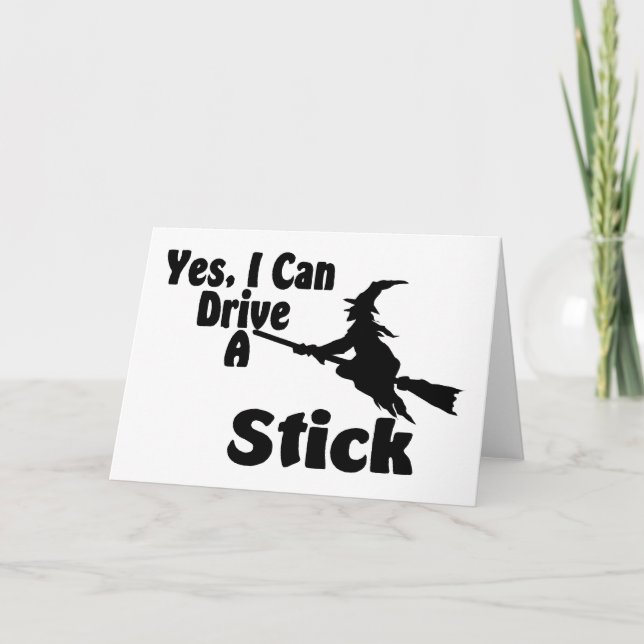 Ja, ich kann einen Stick fahren Karte (Vorderseite)
