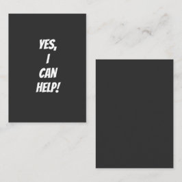 Ja, ich kann helfen! mitteilungskarte