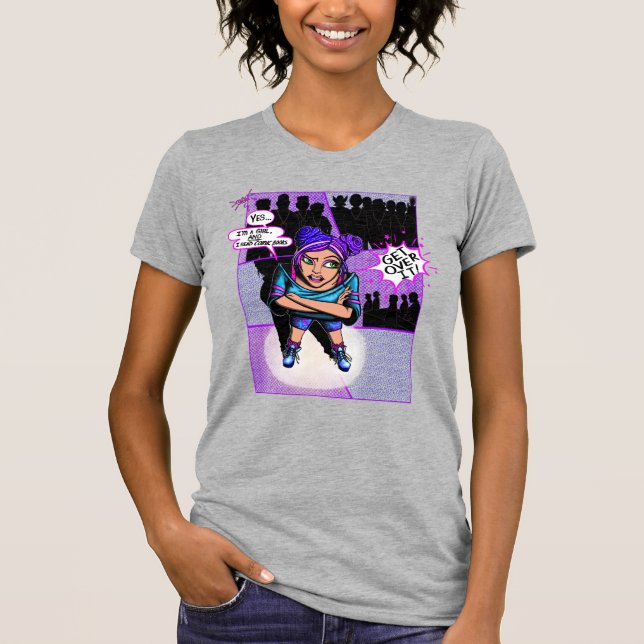 "Ja, ich lese Comic-Bücher" Girls Comic Con T - Sh T-Shirt (Vorderseite)