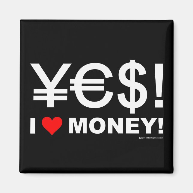 Ja! Ich Liebe Geld! Magnet (Vorne)