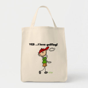 JA, ich liebe Golf-T-Shirts und Geschenke Tragetasche