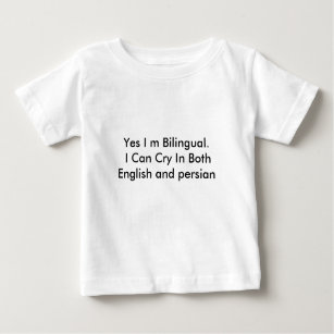 Ja ich m-Zweisprachiger.  Ich kann auf beides Baby T-shirt