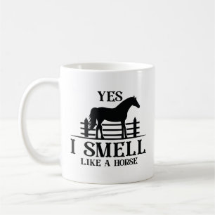 Ja, ich rieche wie ein Pferd Kaffeetasse