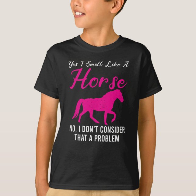 Ja, ich rieche wie ein Pferdeschlittenreiten T-Shirt (Vorderseite)