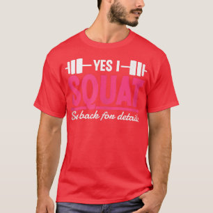 Ja, ich sitze, sehe zurück für Details Funny Gym W T-Shirt