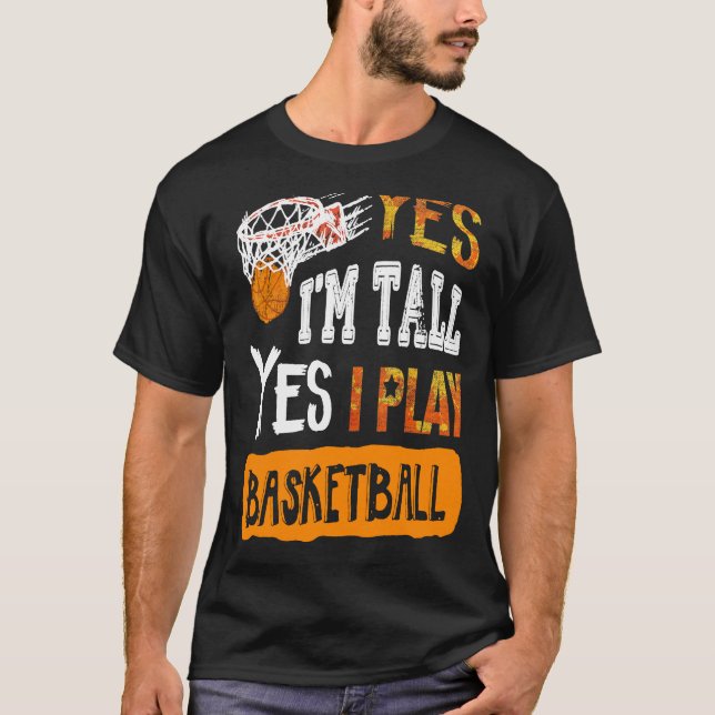 Ja, ich spiele Basketball T-Shirt (Vorderseite)