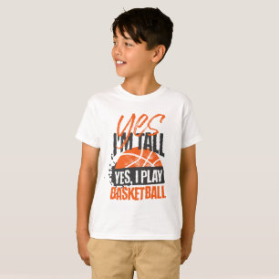 Ja, ich spiele Basketball-Typografie T-Shirt